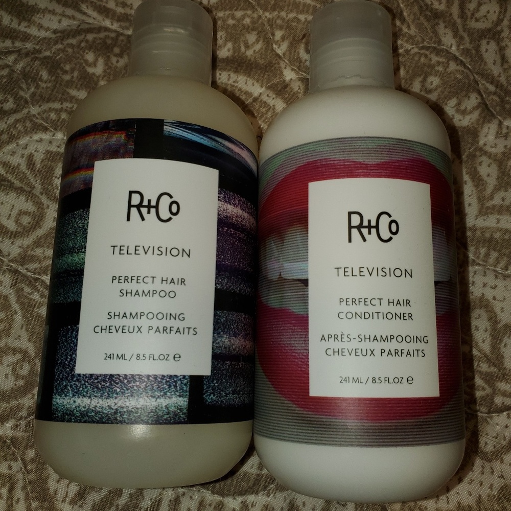 R&co television shampoo and conditioner